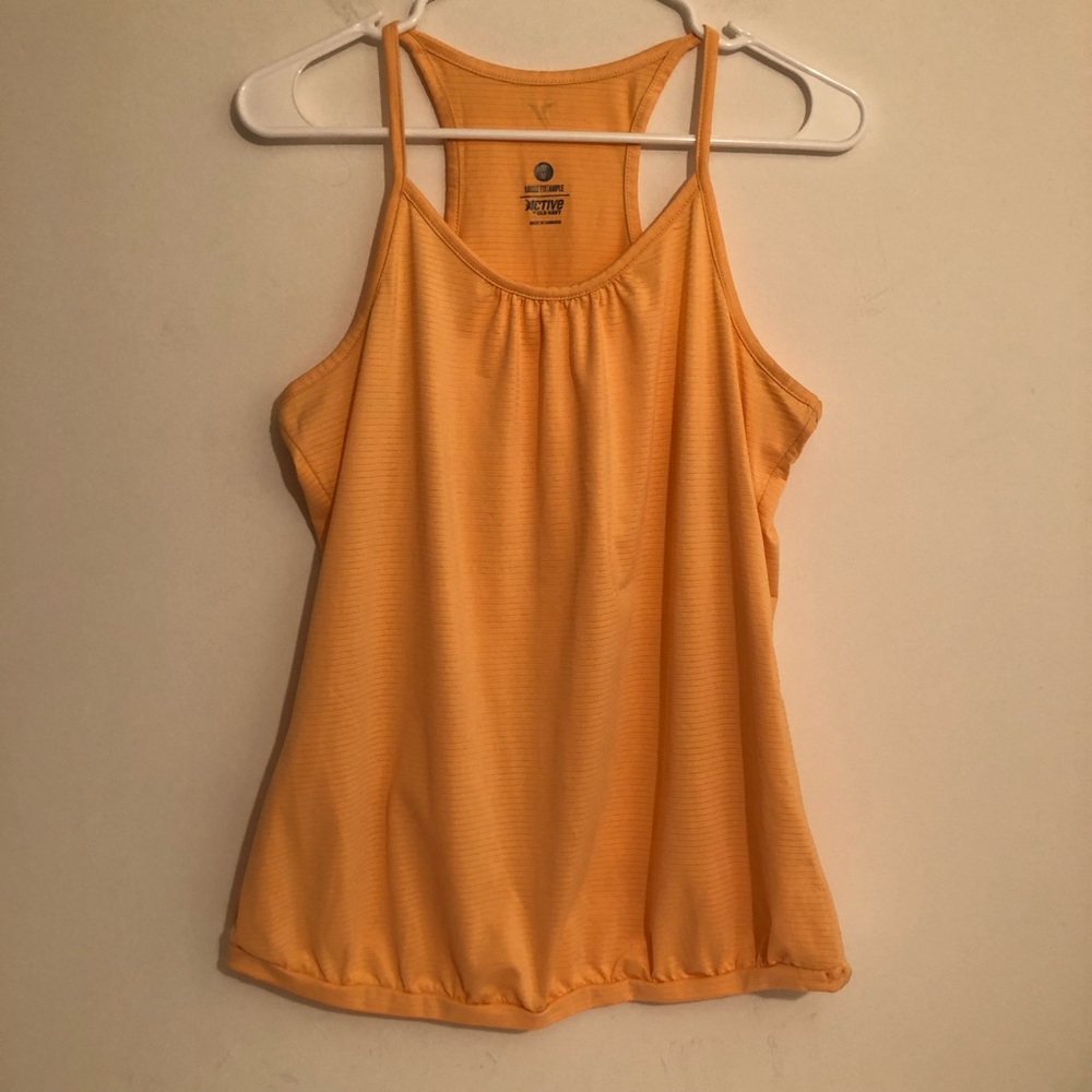 Old Navy Yellowish Orange Racerback Tank Top Womens M